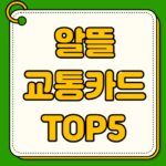 알뜰교통카드 대중교통 할인카드 추천TOP5 알뜰교통카드