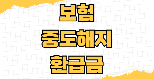 보험 중도 해지 환급금 조회 실시간 확인하는 법 손해율 약관대출 신청 절차