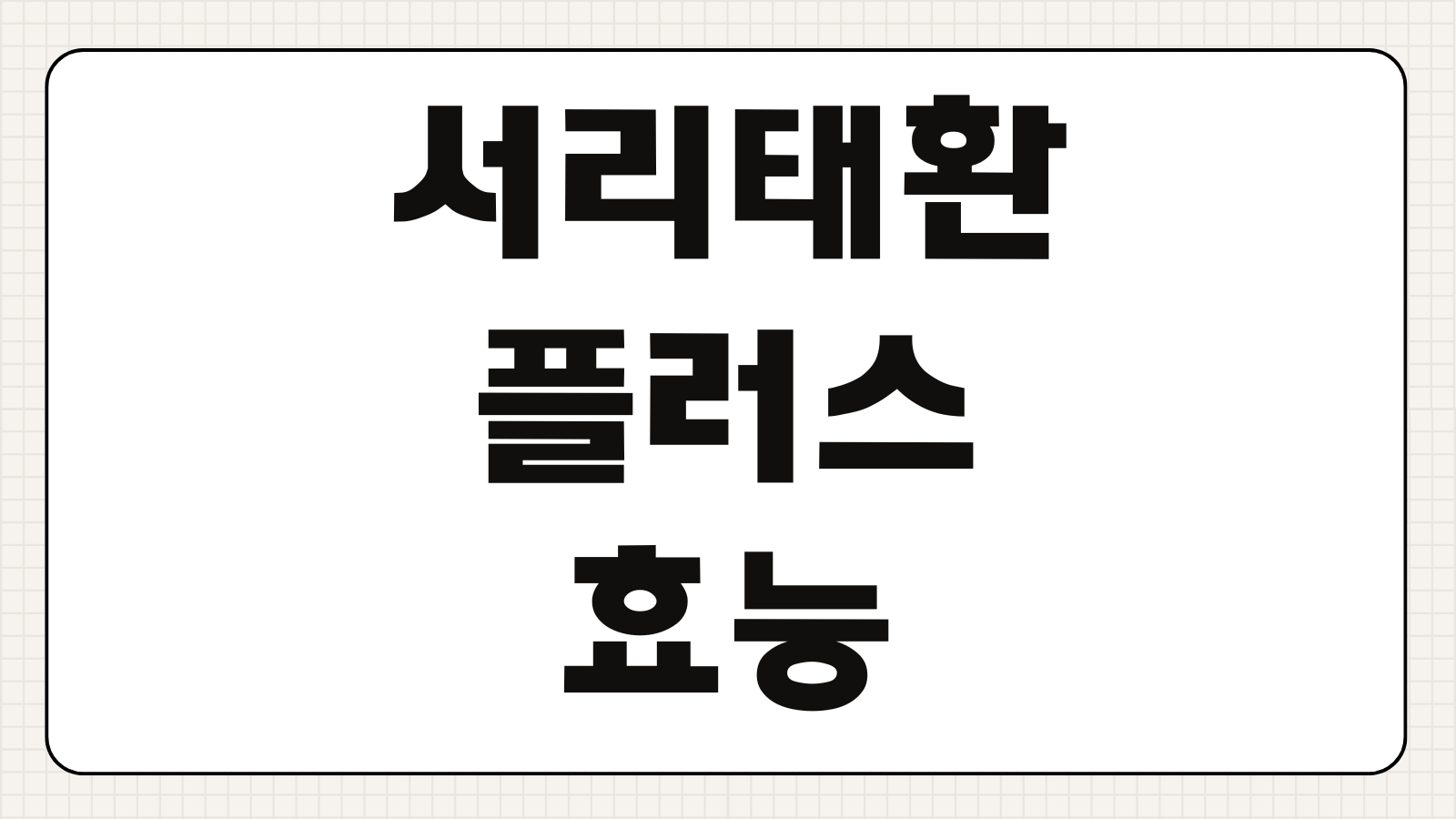 서리태환 플러스 효능 2026 성분 분석 복용 후기 건강 효과 체크포인트