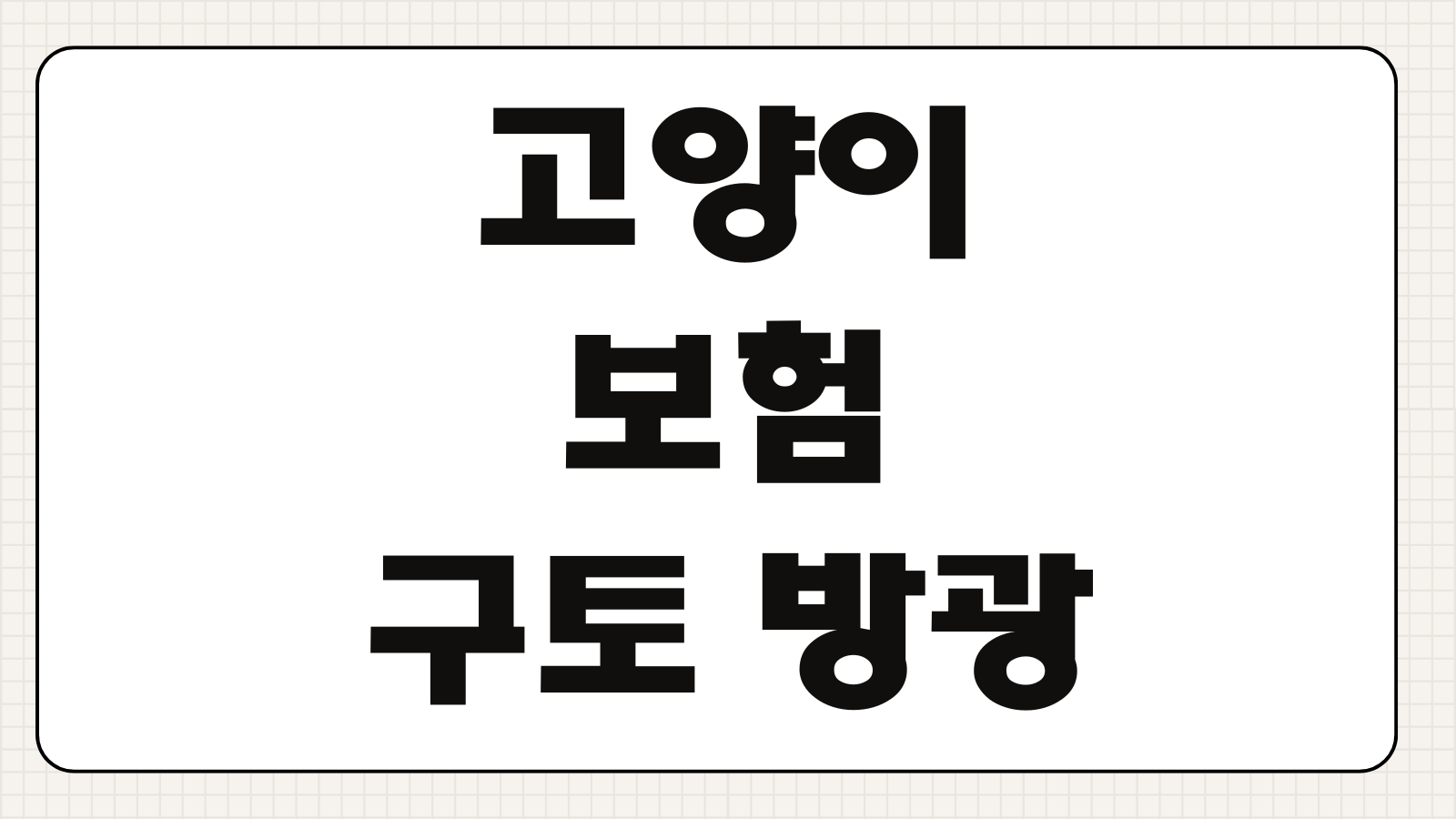 고양이보험 구토 방광염 입원 수술 보장범위 품종별 보험료 차이