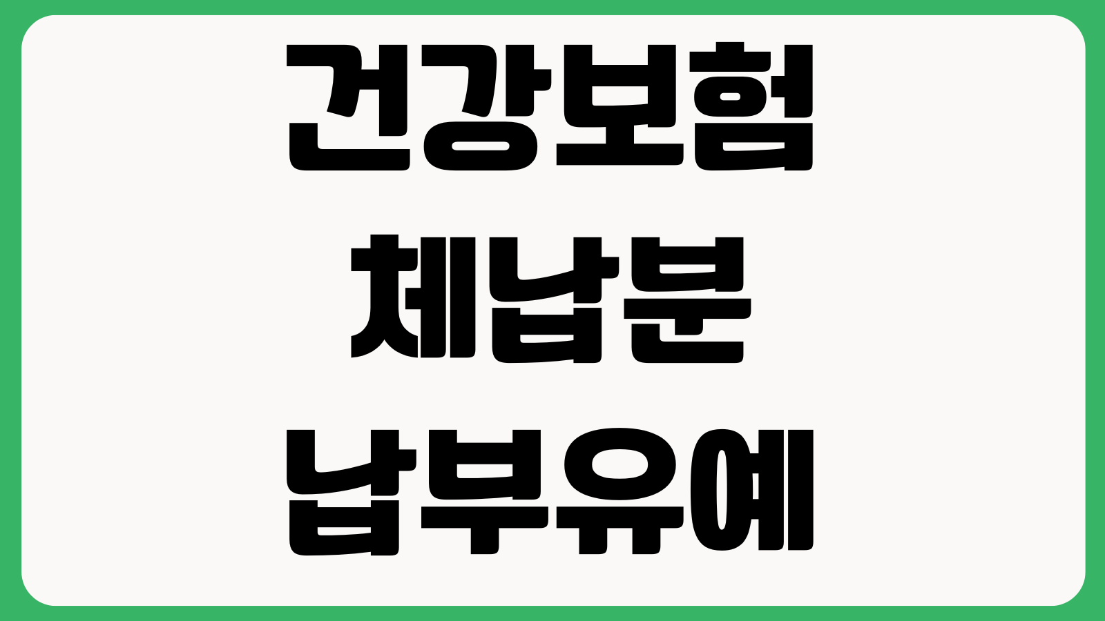 건강보험 체납분 납부유예 승인되는 조건 분할횟수 체납기간 소득기준