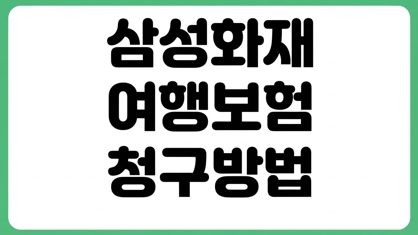 삼성화재 여행자보험 청구 방법 지연 보상 가입 해지 필요서류 보상금